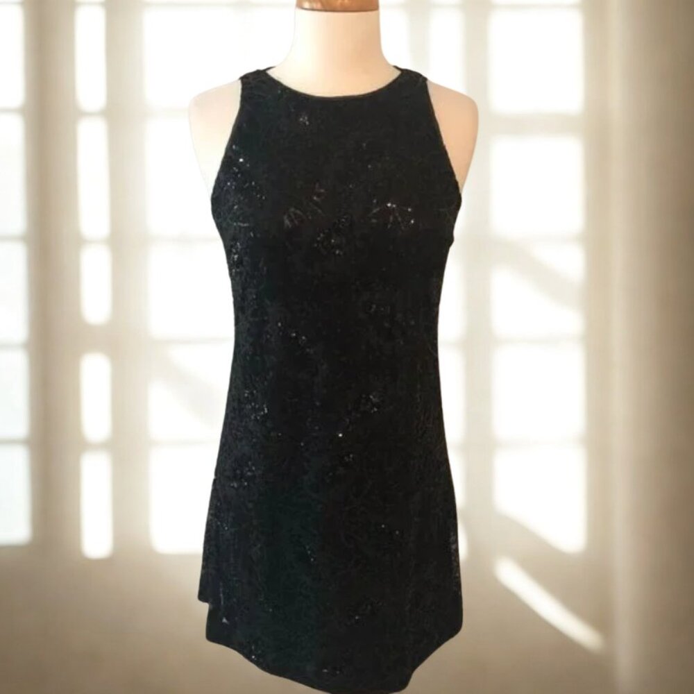 Jessica Simpson Black Sequin Dress